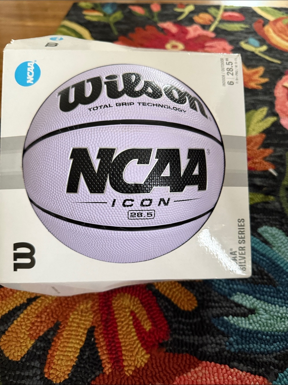Wilson NCAA Icon Basketball - Lavender and Black